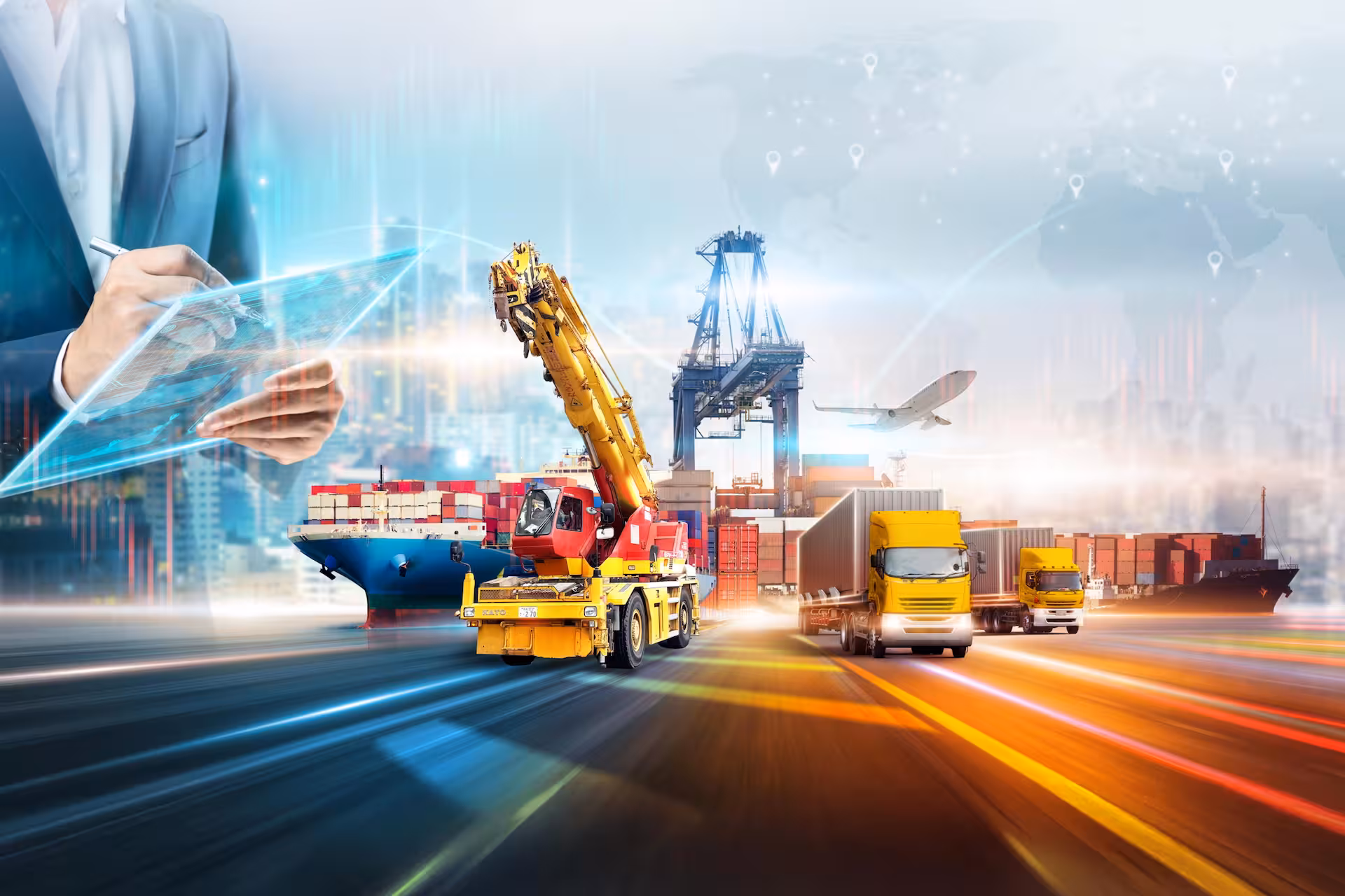 近代的なクレーンで重量物を吊り上げる日本サルベージサービスの作業風景